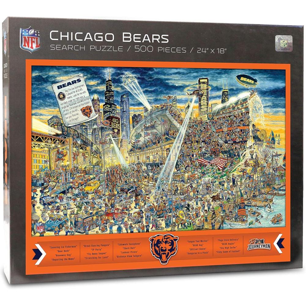 imageYouTheFan NFL Joe Journeyman 18 x 24 500Piece Team PuzzleChicago Bears