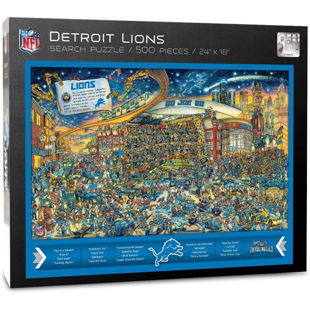 imageYouTheFan NFL Joe Journeyman 18 x 24 500Piece Team PuzzleDetroit Lions
