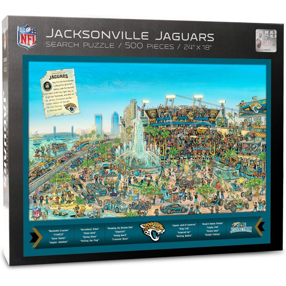 imageYouTheFan NFL Joe Journeyman 18 x 24 500Piece Team PuzzleJacksonville Jaguars