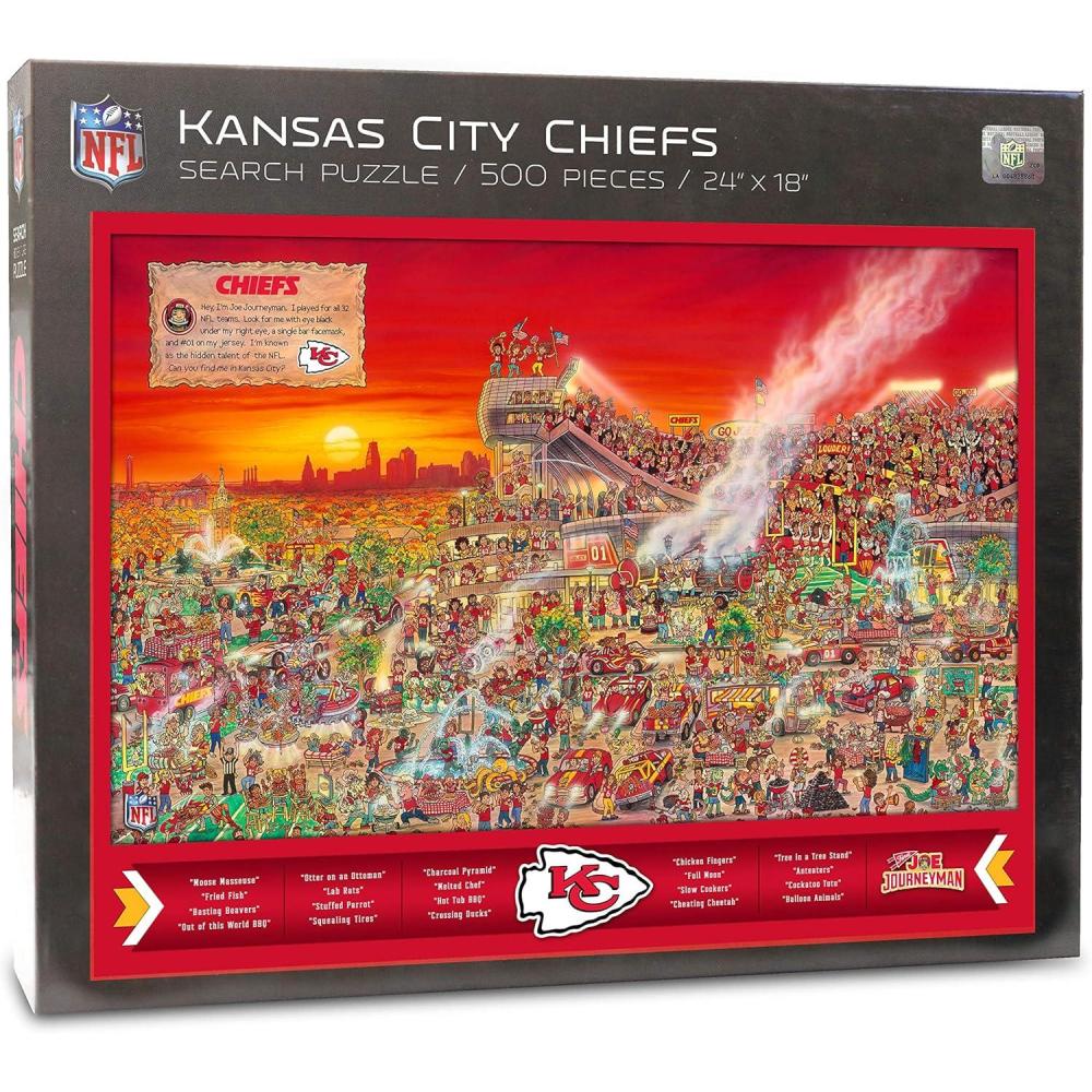 imageYouTheFan NFL Joe Journeyman 18 x 24 500Piece Team PuzzleKansas City Chiefs