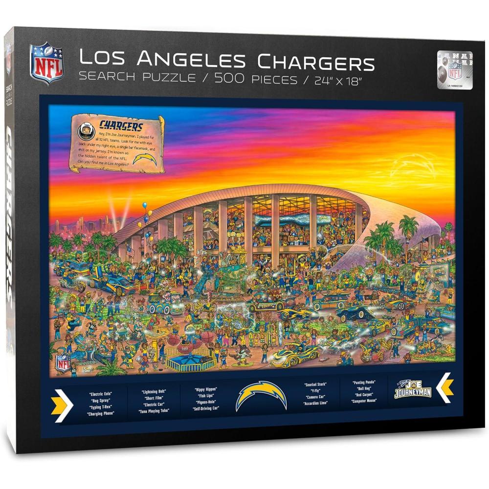 imageYouTheFan NFL Joe Journeyman 18 x 24 500Piece Team PuzzleLos Angeles Chargers