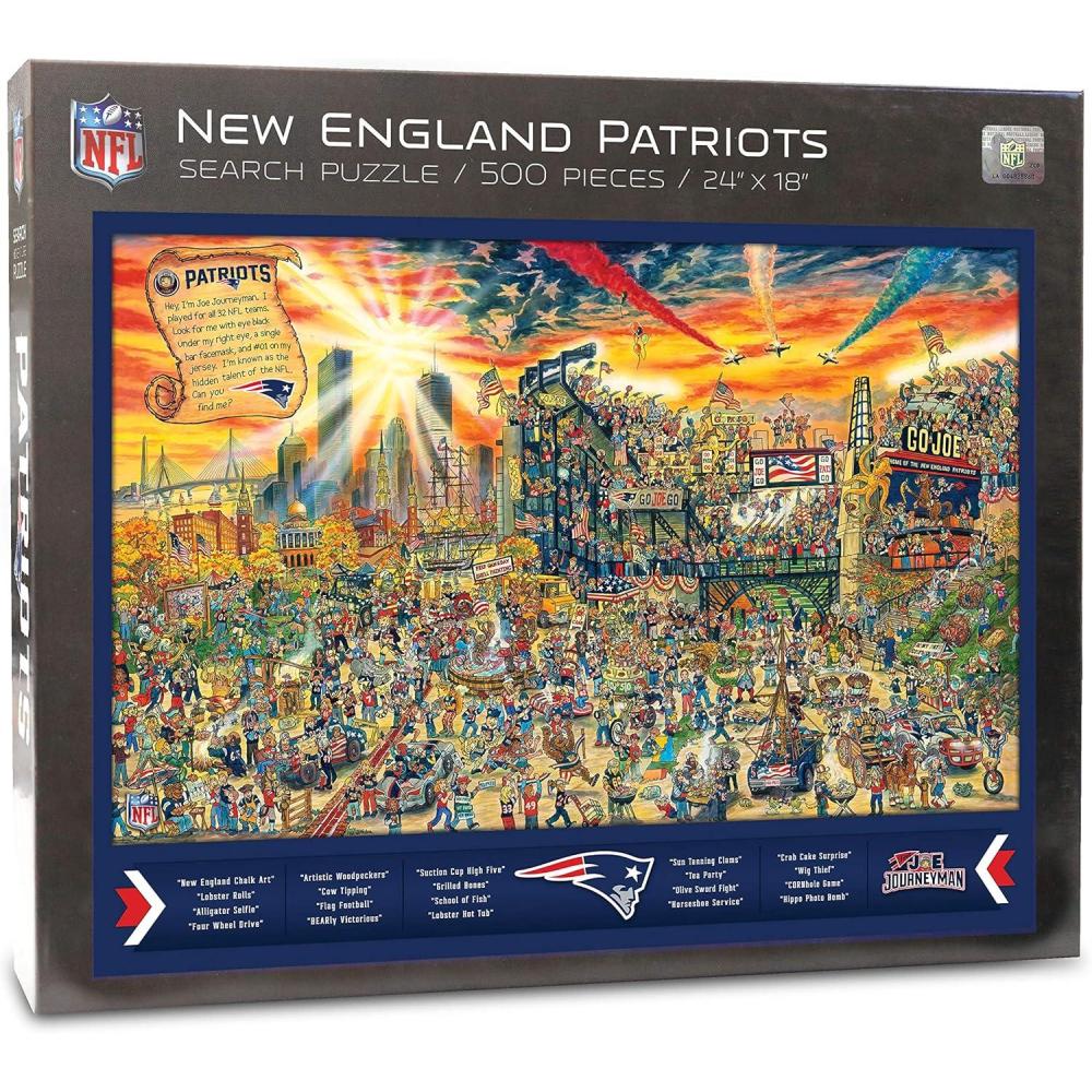 imageYouTheFan NFL Joe Journeyman 18 x 24 500Piece Team PuzzleNew England Patriots