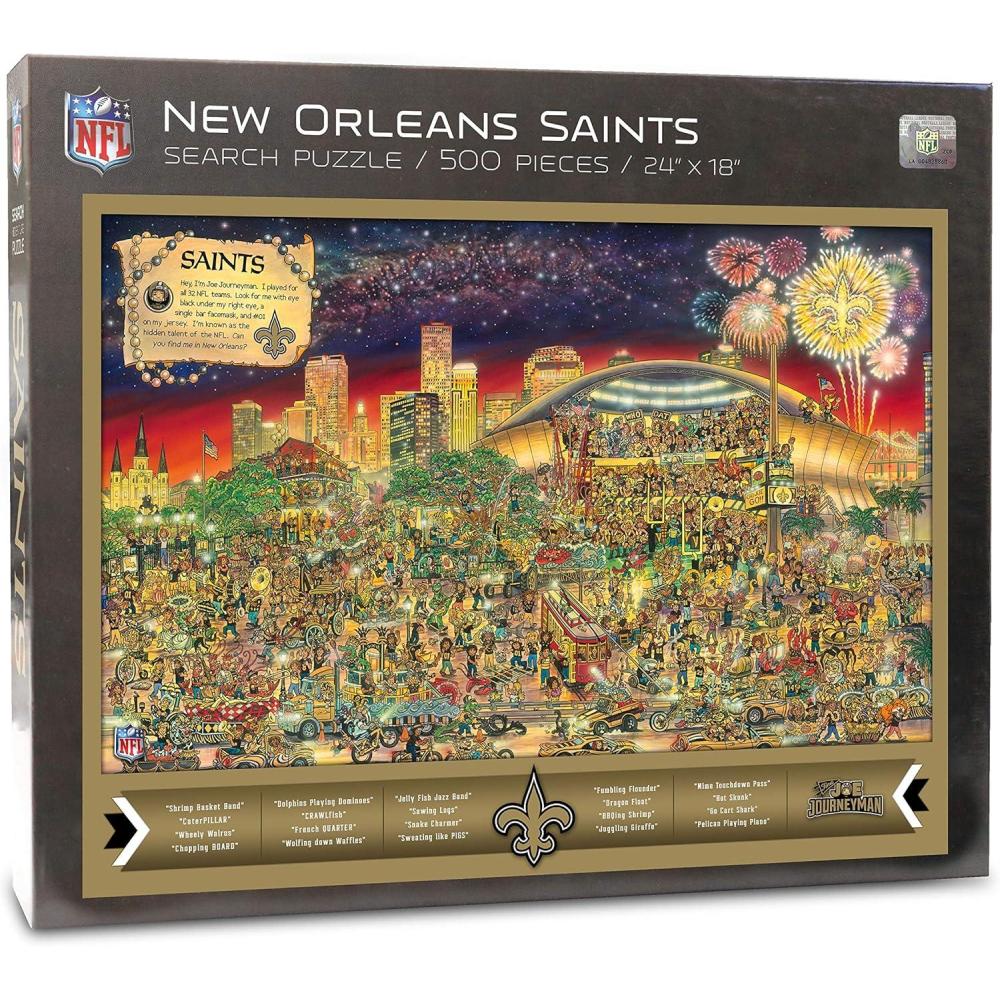 imageYouTheFan NFL Joe Journeyman 18 x 24 500Piece Team PuzzleNew Orleans Saints