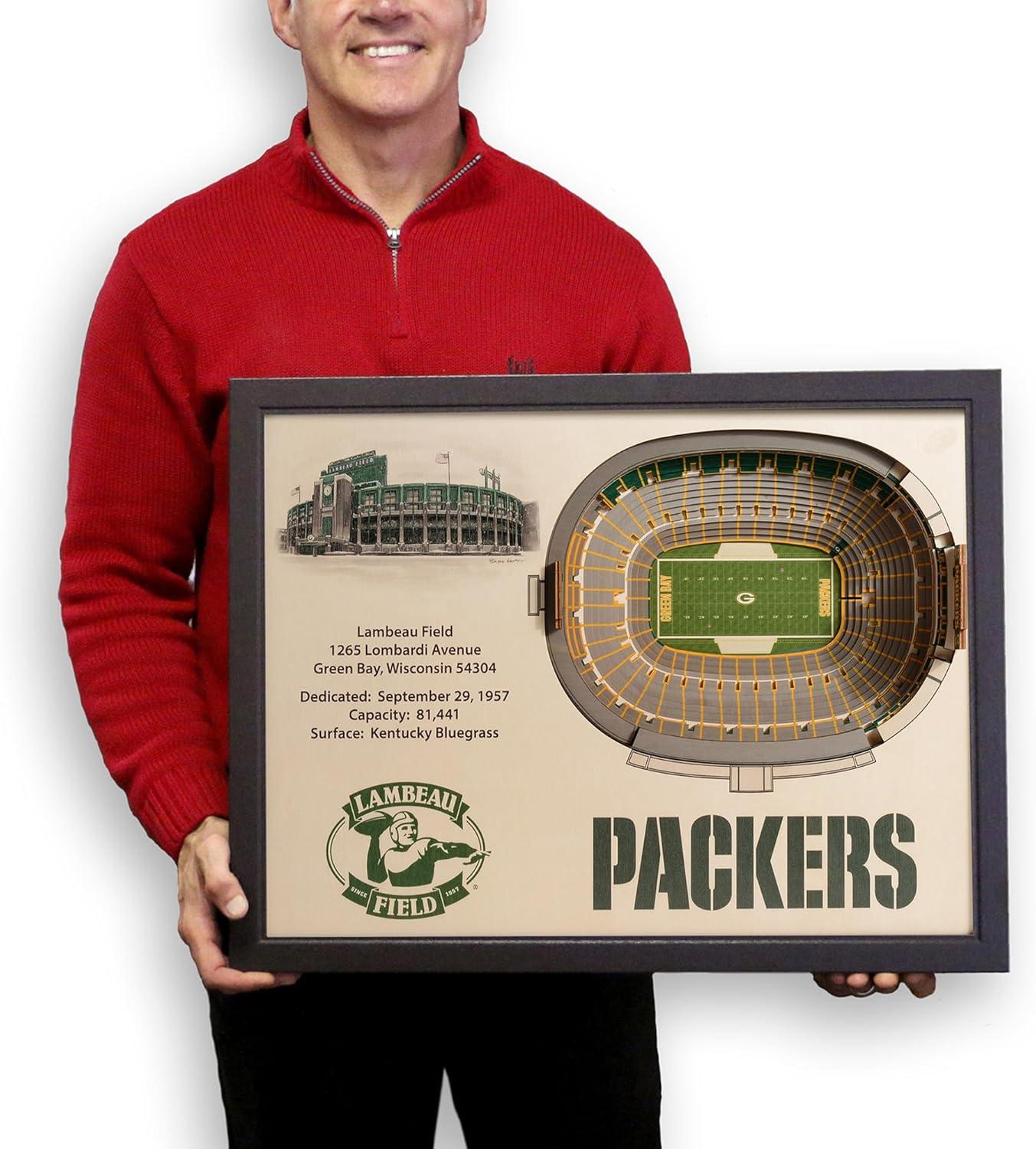 imageYouTheFan NFL 25Layer StadiumView Wall ArtGreen Bay Packers