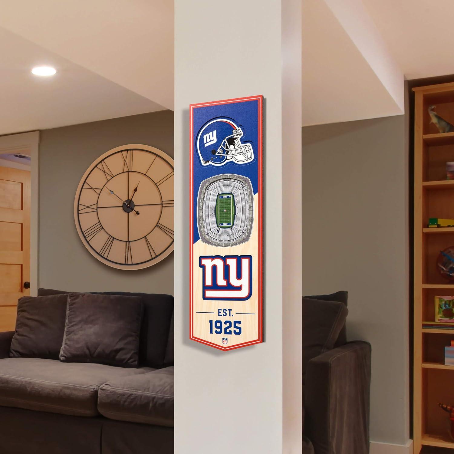imageYouTheFan NFL 3D Stadium Banner 6x19New York Giants