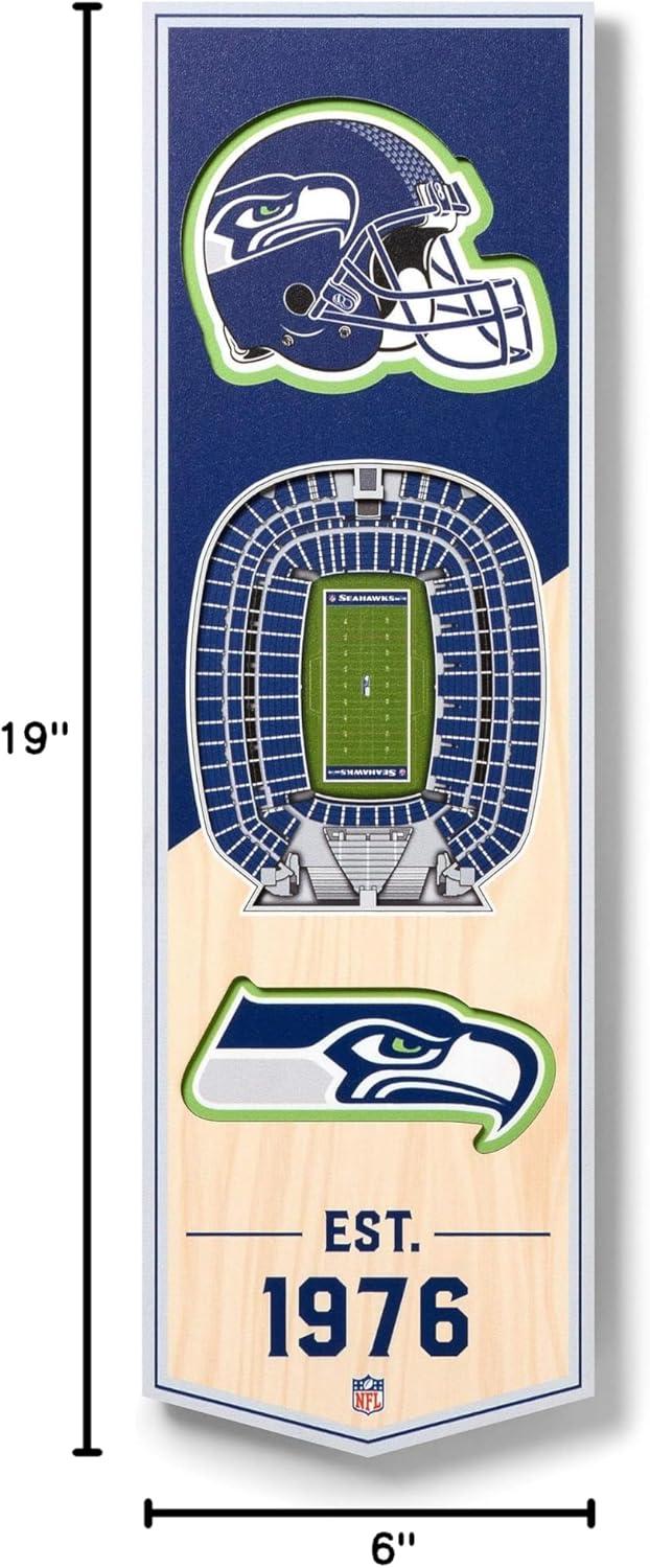 imageYouTheFan NFL 3D Stadium Banner 6x19Seattle Seahawks
