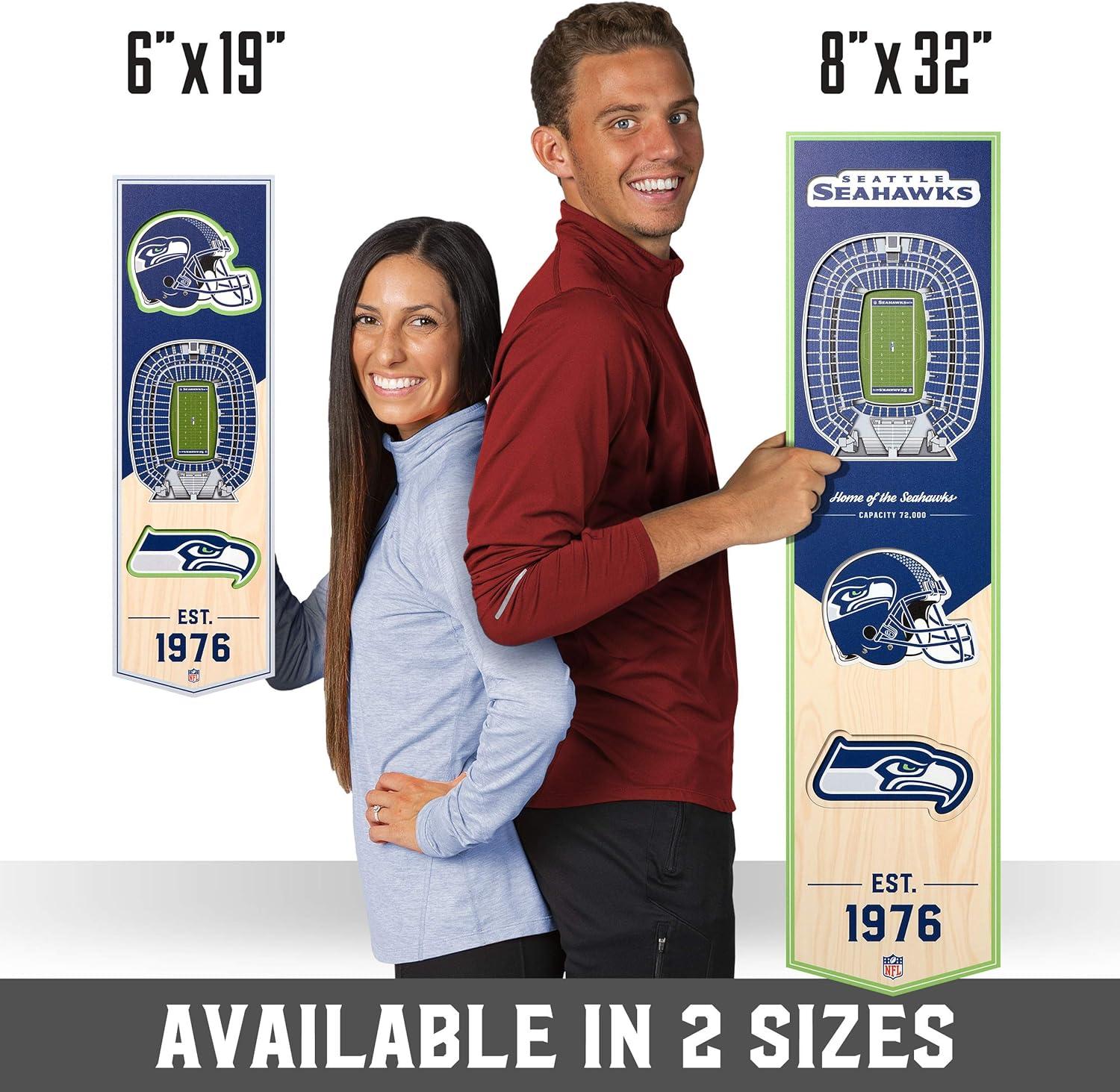 imageYouTheFan NFL 3D Stadium Banner 6x19Seattle Seahawks