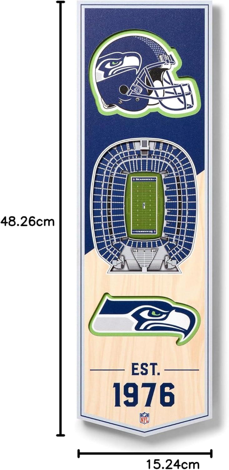 imageYouTheFan NFL 3D Stadium Banner 6x19Seattle Seahawks