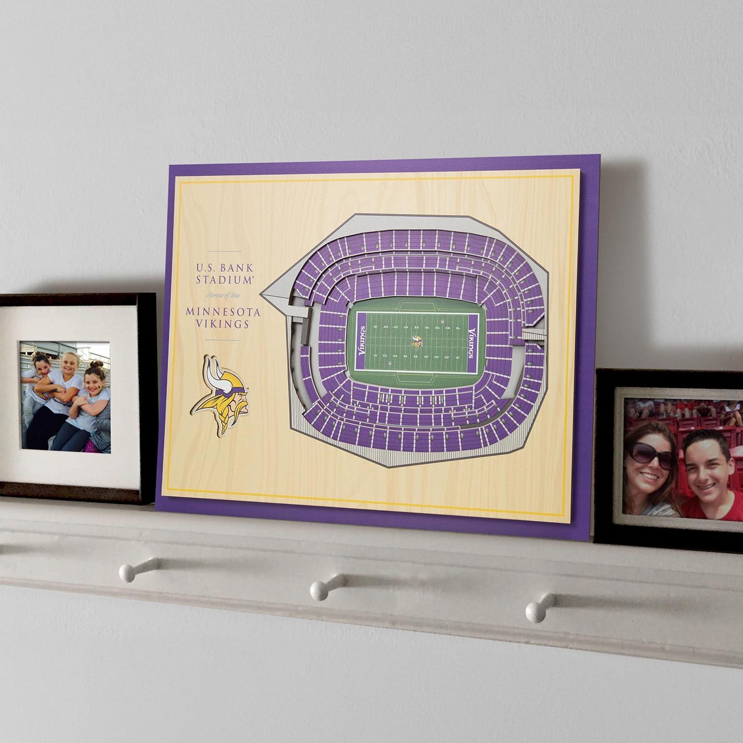 imageYouTheFan NFL 5Layer StadiumView Wall ArtMinnesota Vikings