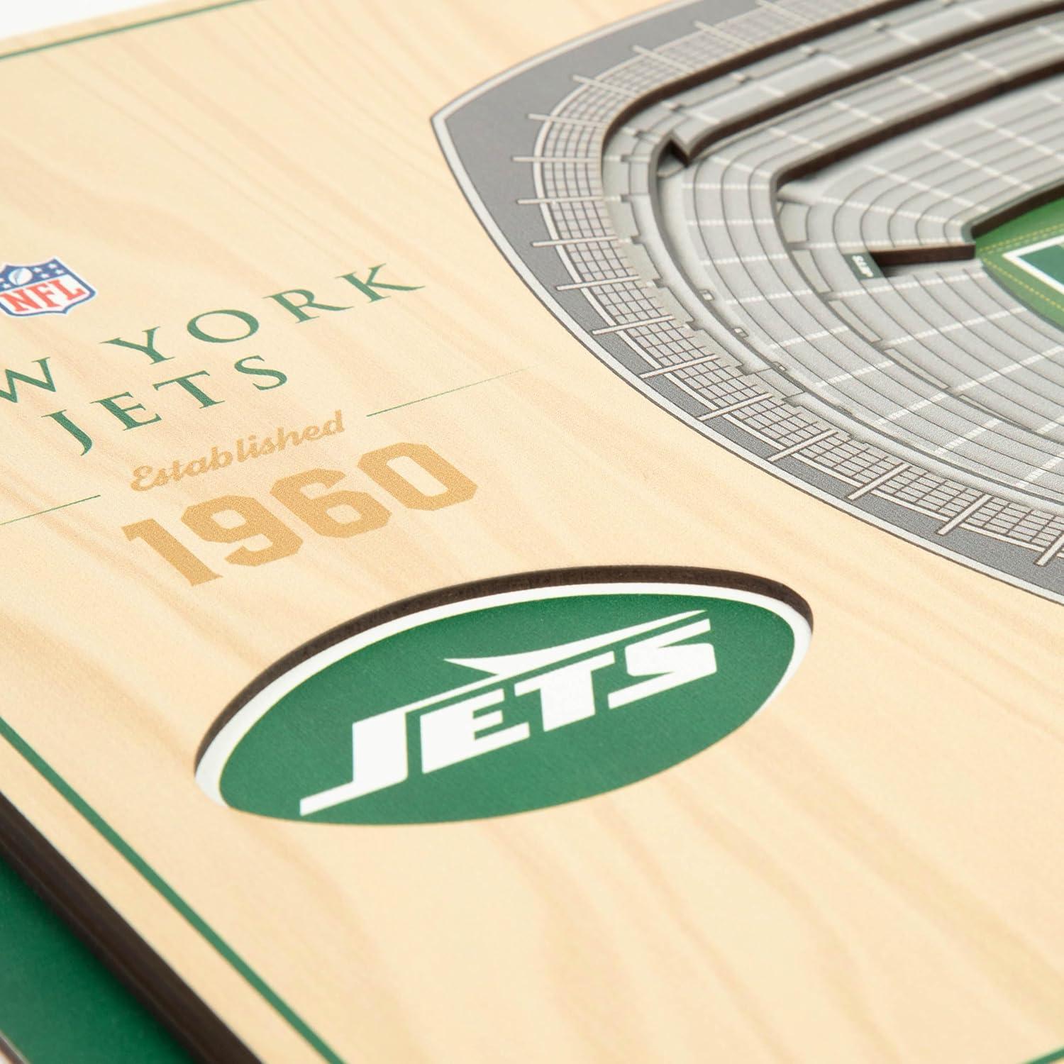 imageYouTheFan NFL 5Layer StadiumView Wall ArtNew York Jets