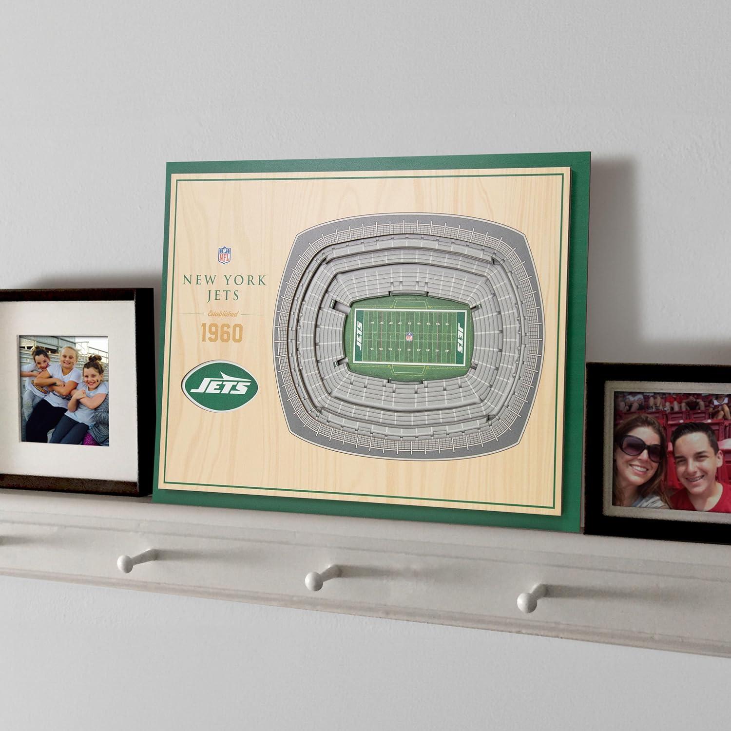 imageYouTheFan NFL 5Layer StadiumView Wall ArtNew York Jets
