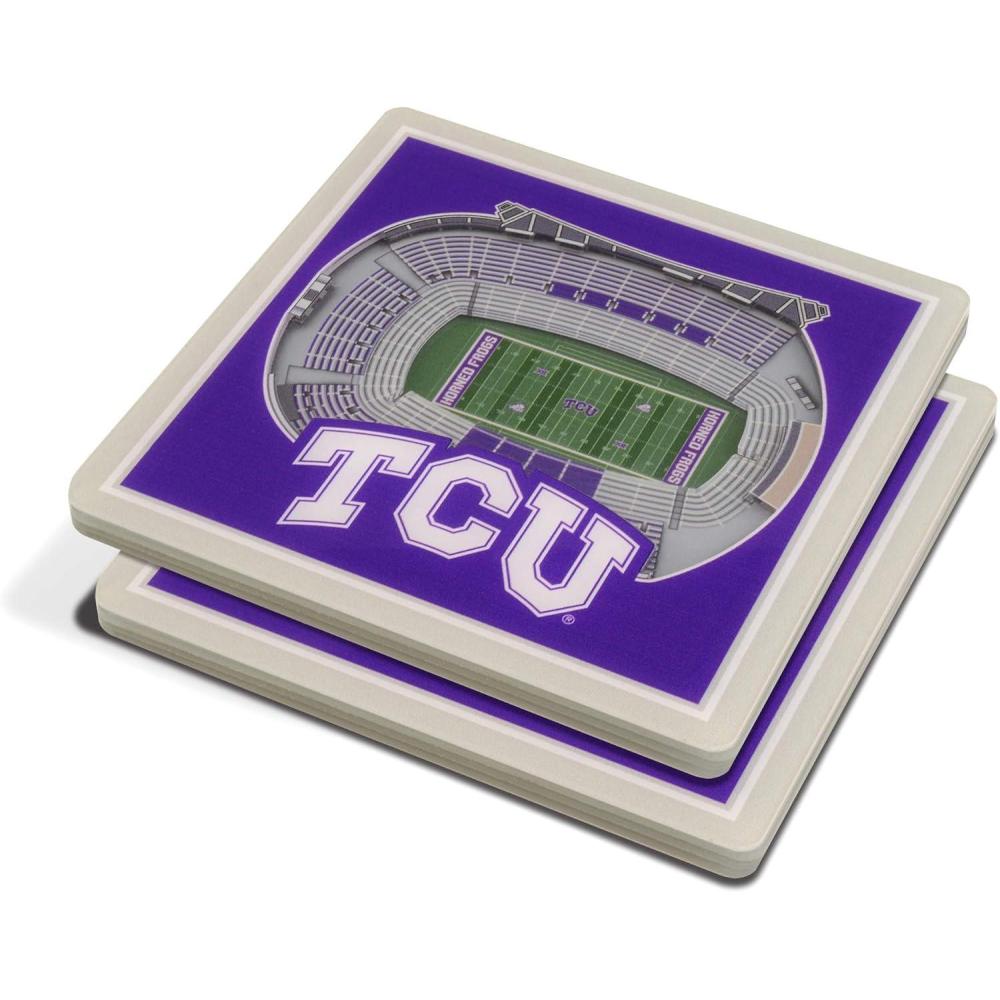 imageYouTheFan NCAA 3D StadiumView CoastersTCU Horned Frogs