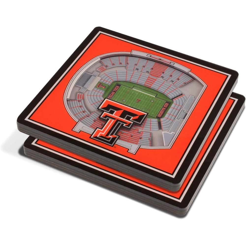 imageYouTheFan NCAA 3D StadiumView CoastersTexas Tech Red Raiders