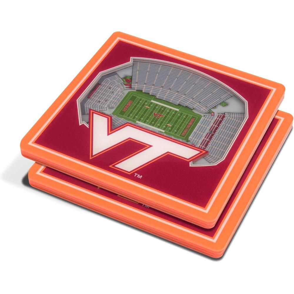 imageYouTheFan NCAA 3D StadiumView CoastersVirginia Tech Hokies