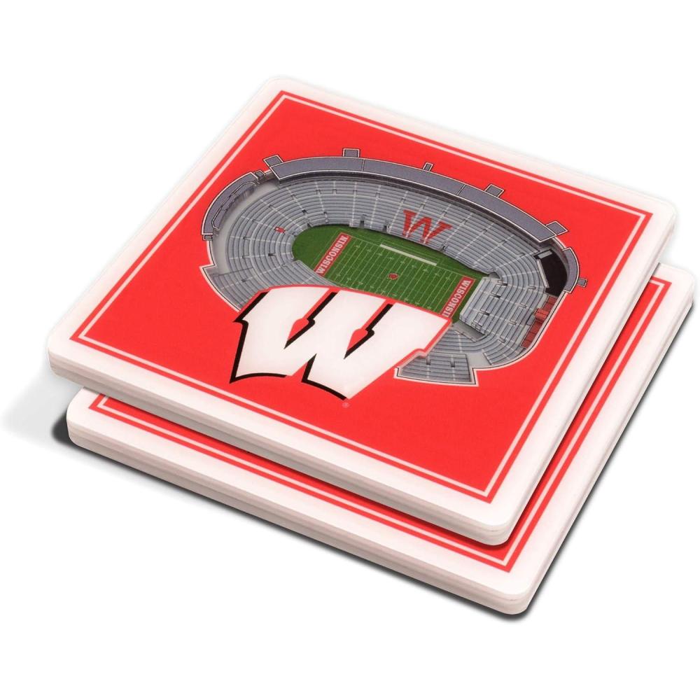 imageYouTheFan NCAA 3D StadiumView CoastersWisconsin Badgers