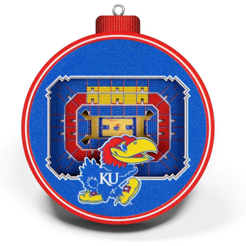 imageYouTheFan NCAA 3D StadiumView OrnamentKansas Jayhawks
