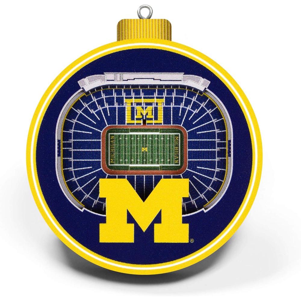 imageYouTheFan NCAA 3D StadiumView OrnamentMichigan Wolverines