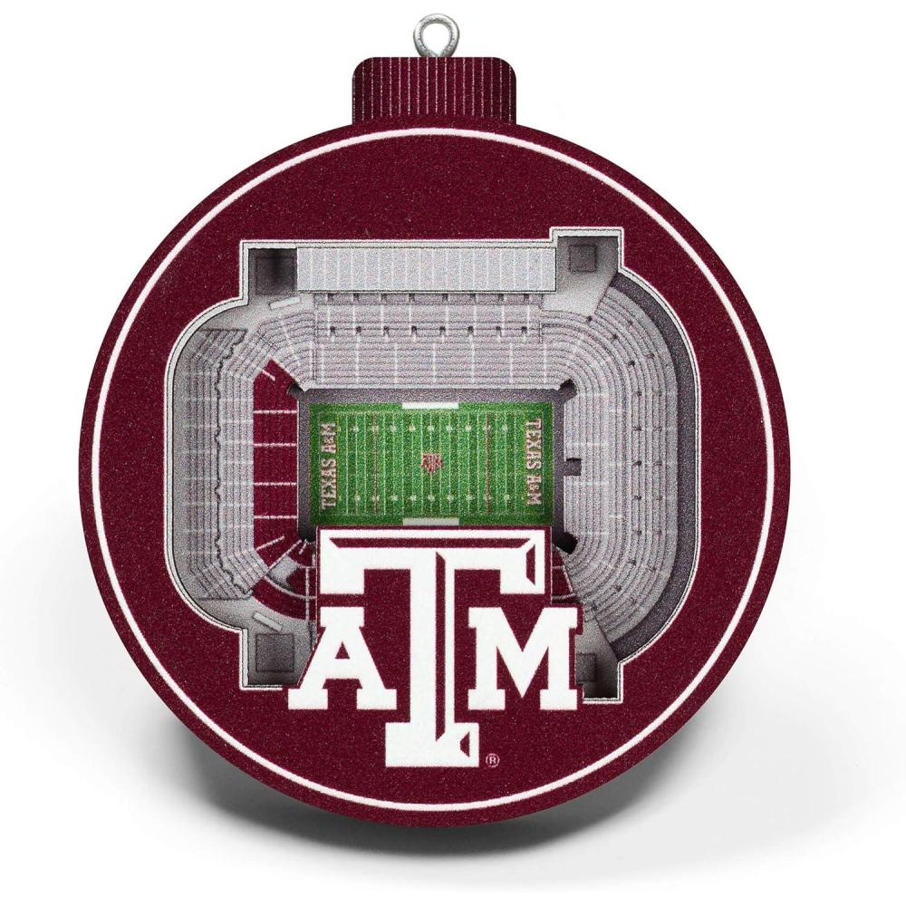 imageYouTheFan NCAA 3D StadiumView OrnamentTexas AM Aggies