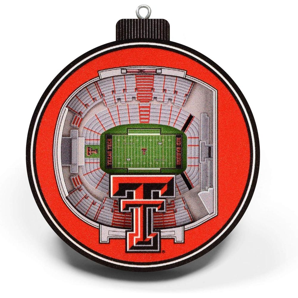 imageYouTheFan NCAA 3D StadiumView OrnamentTexas Tech Red Raiders