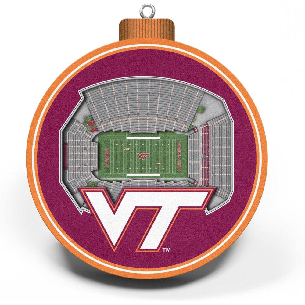 imageYouTheFan NCAA 3D StadiumView OrnamentVirginia Tech Hokies