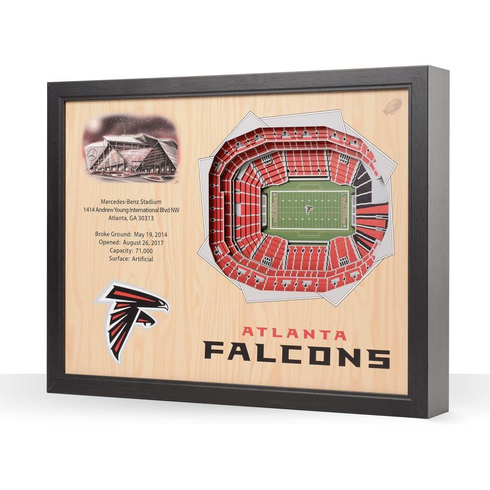 imageYouTheFan NFL 25Layer StadiumView Wall ArtAtlanta Falcons