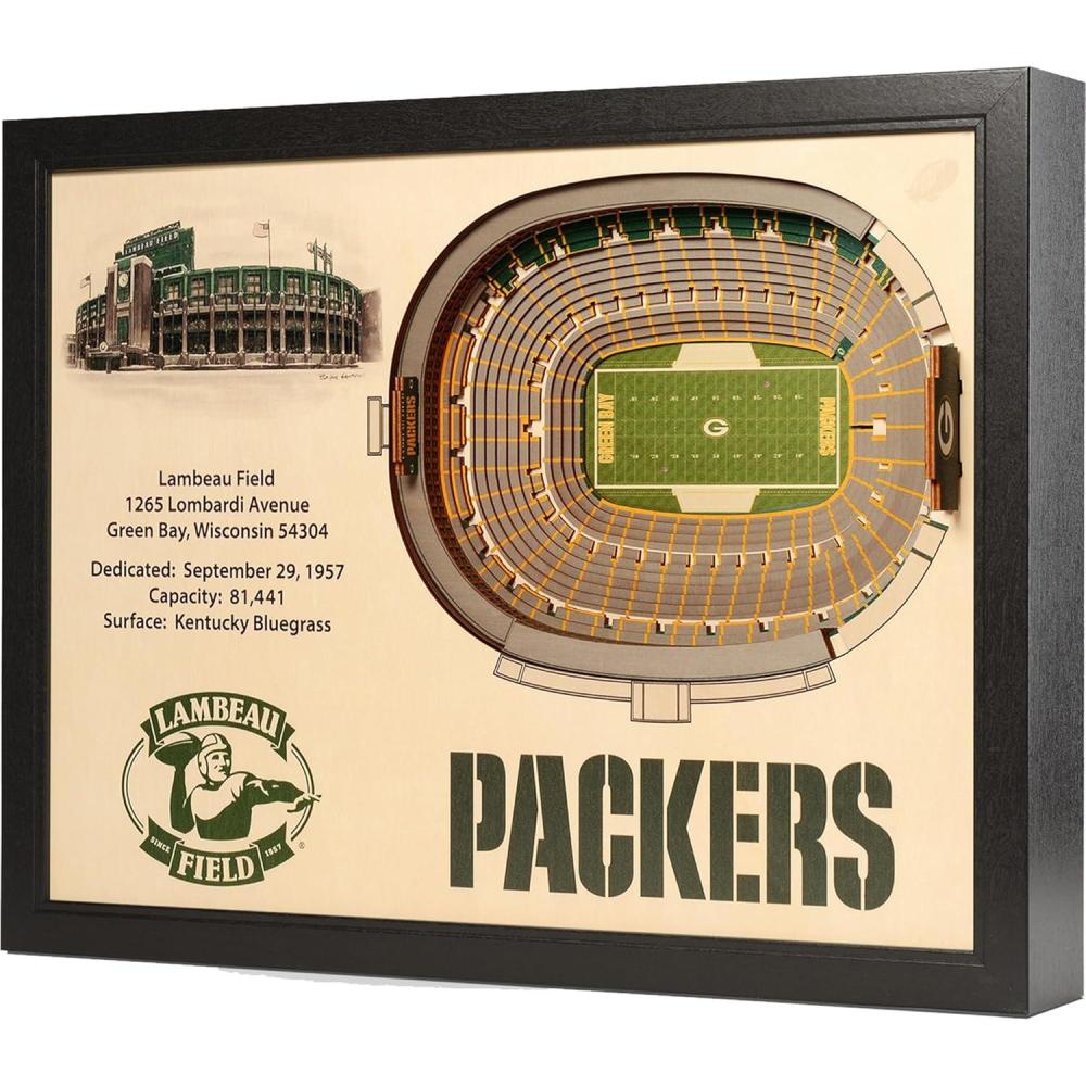 imageYouTheFan NFL 25Layer StadiumView Wall ArtGreen Bay Packers