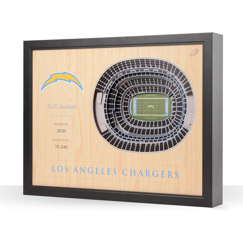 imageYouTheFan NFL 25Layer StadiumView Wall ArtLos Angeles Chargers