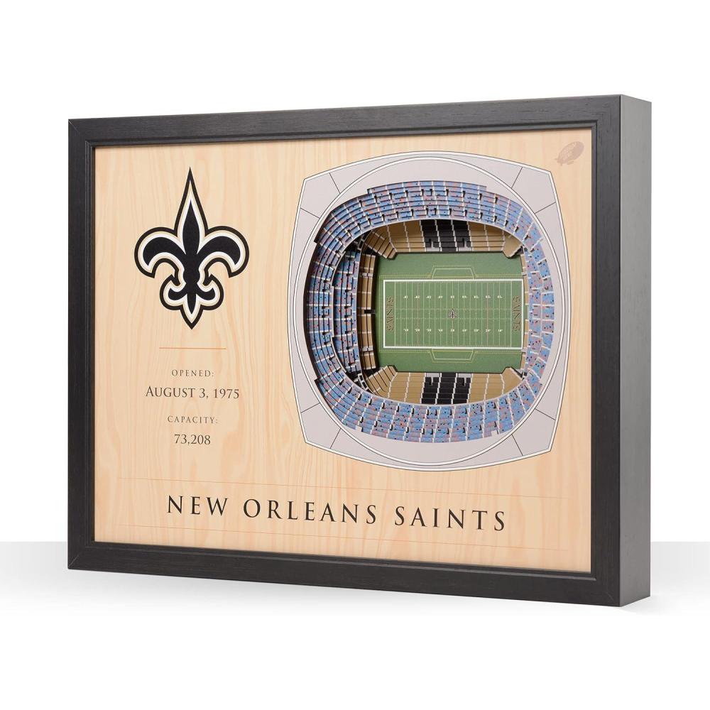 imageYouTheFan NFL 25Layer StadiumView Wall ArtNew Orleans Saints