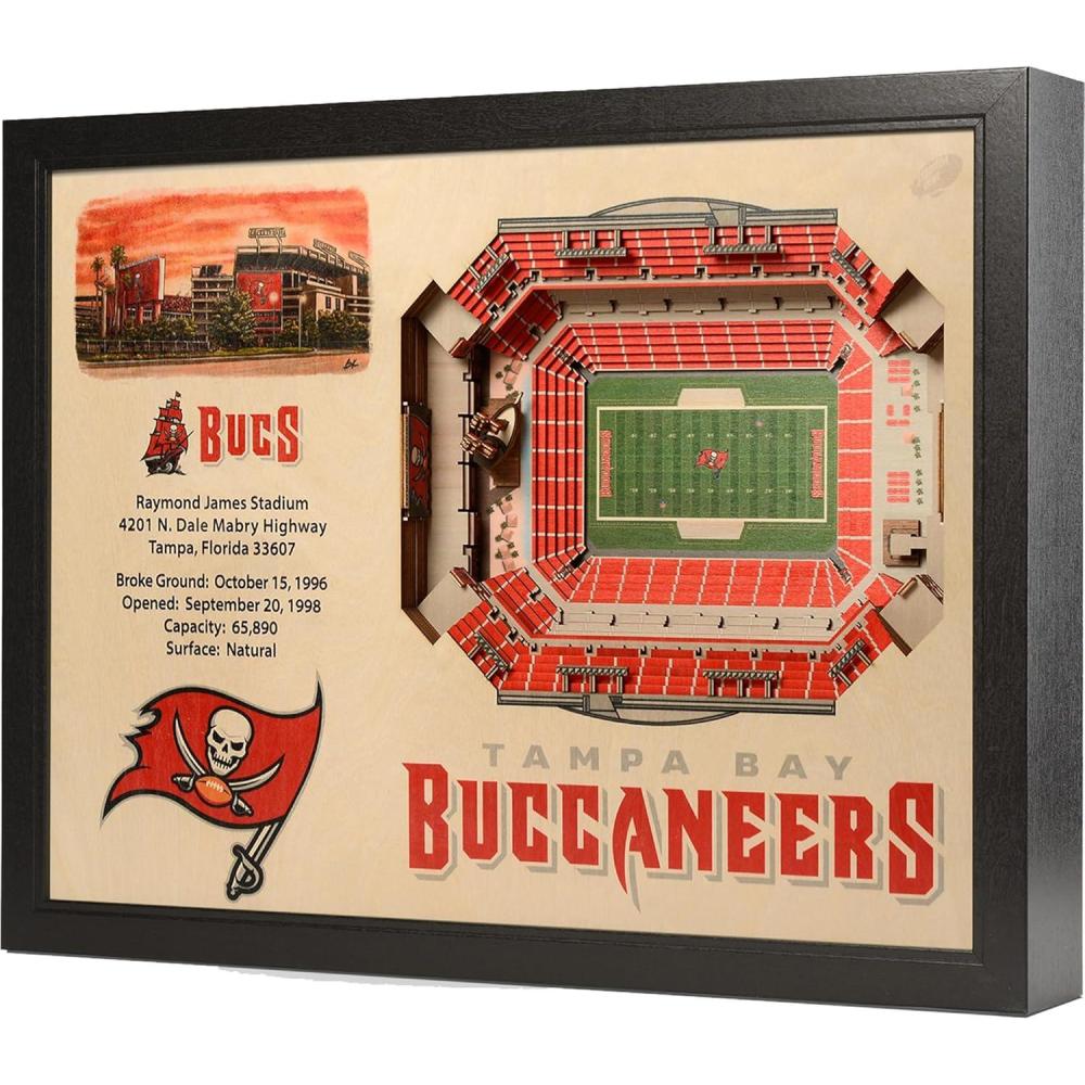 imageYouTheFan NFL 25Layer StadiumView Wall ArtTampa Bay Buccaneers