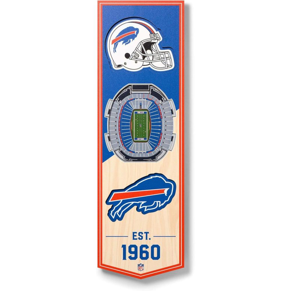 imageYouTheFan NFL 3D Stadium Banner  6x19Buffalo Bills