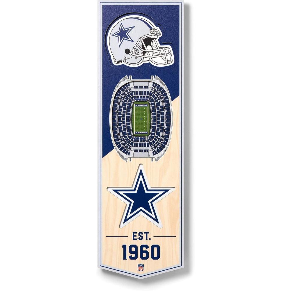 imageYouTheFan NFL 3D Stadium Banner  6x19Dallas Cowboys