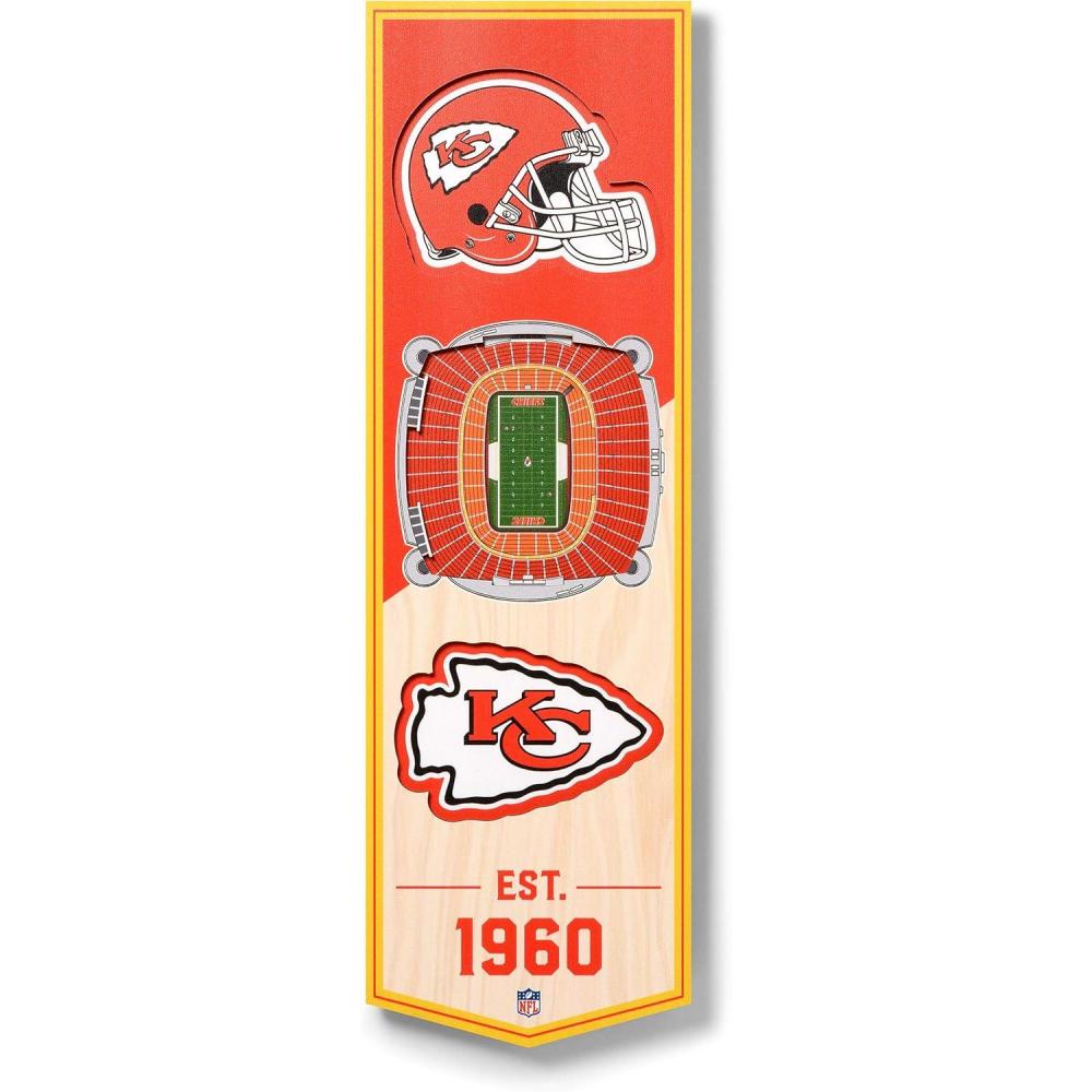imageYouTheFan NFL 3D Stadium Banner  6x19Kansas City Chiefs