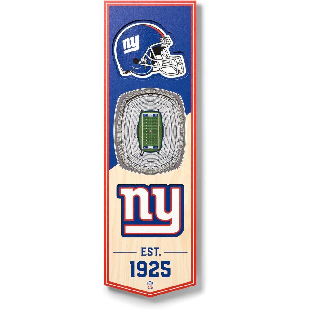 imageYouTheFan NFL 3D Stadium Banner  6x19New York Giants