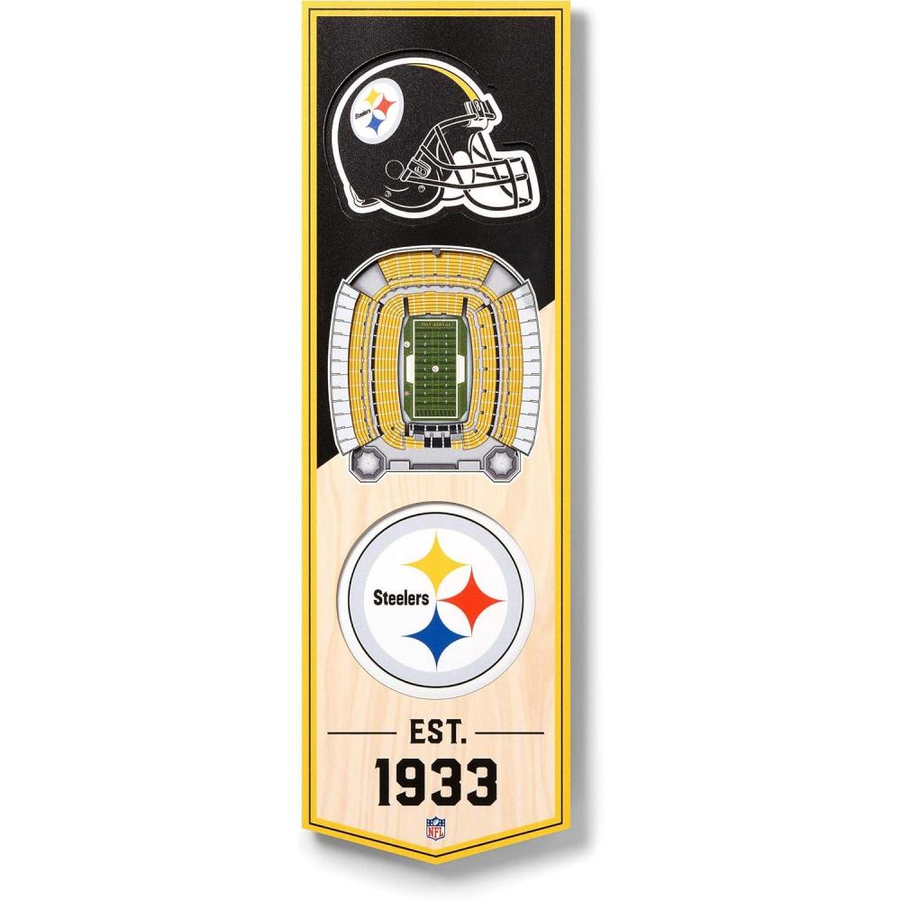 imageYouTheFan NFL 3D Stadium Banner  6x19Pittsburgh Steelers