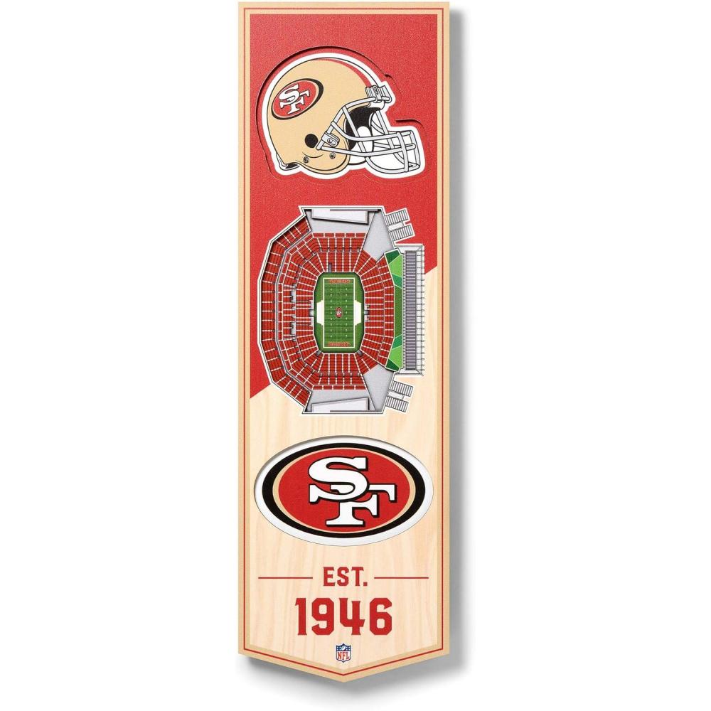 imageYouTheFan NFL 3D Stadium Banner  6x19San Francisco 49ers