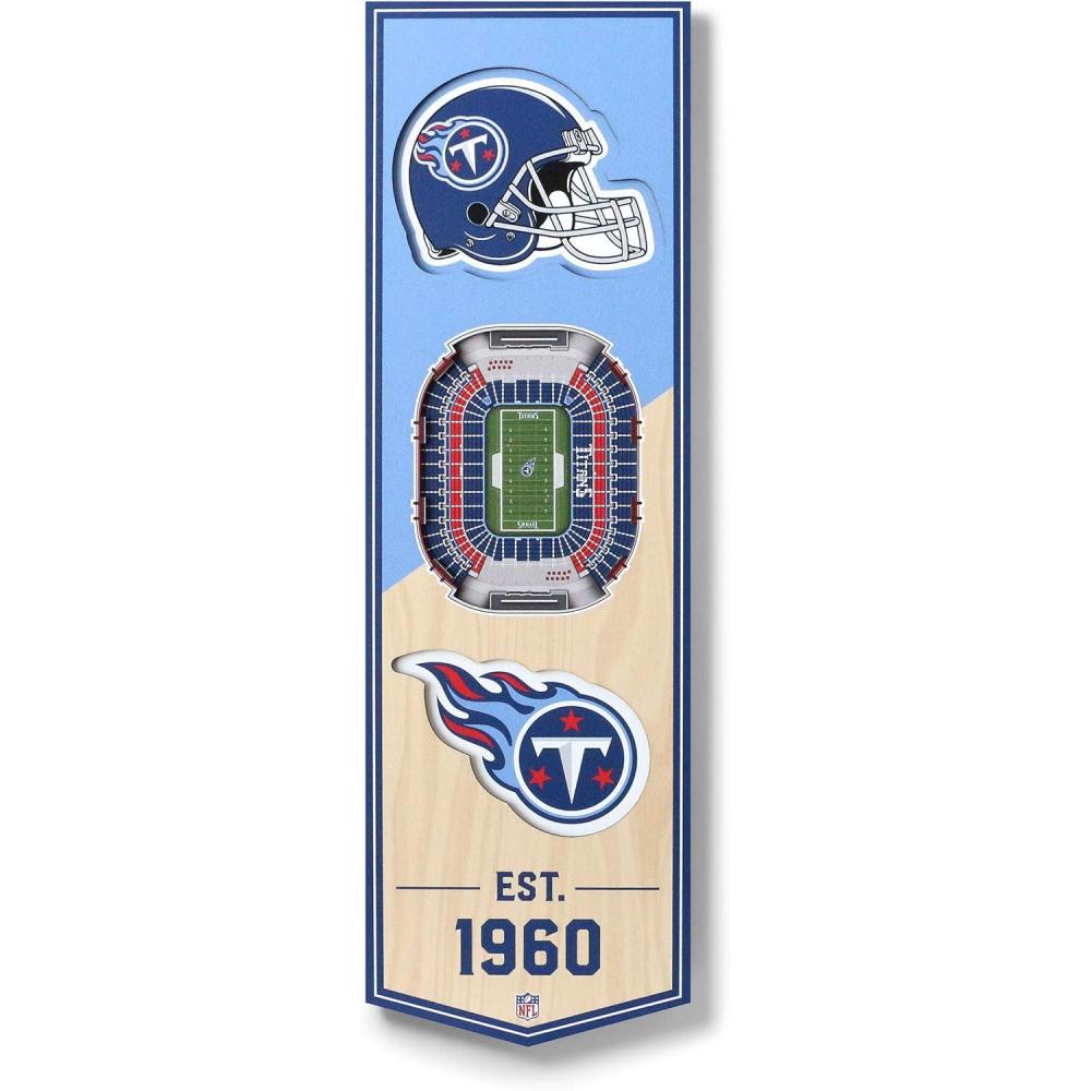imageYouTheFan NFL 3D Stadium Banner  6x19Tennessee Titans
