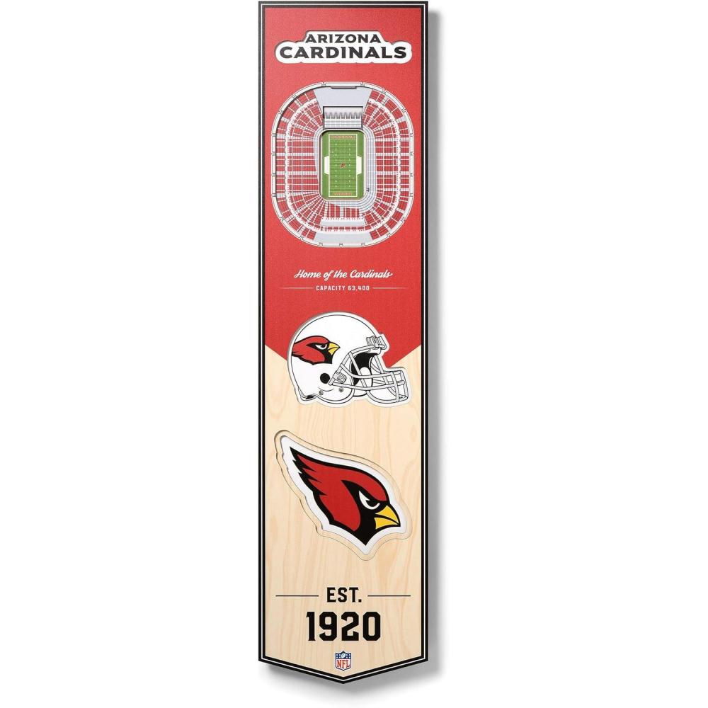imageYouTheFan NFL 3D Stadium Banner 8 x 32 InchesArizona Cardinals