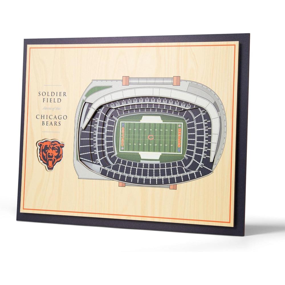 imageYouTheFan NFL 5Layer StadiumView Wall ArtChicago Bears