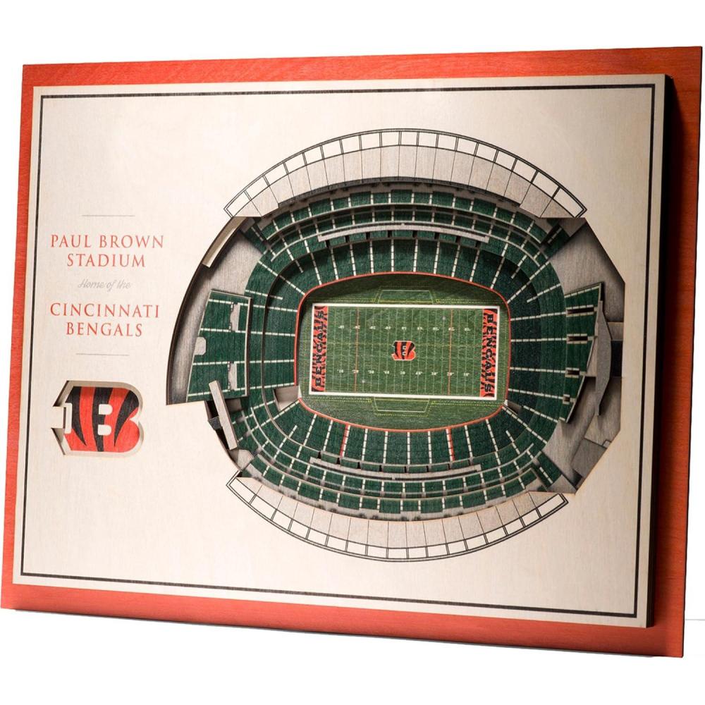 imageYouTheFan NFL 5Layer StadiumView Wall ArtCincinnati Bengals