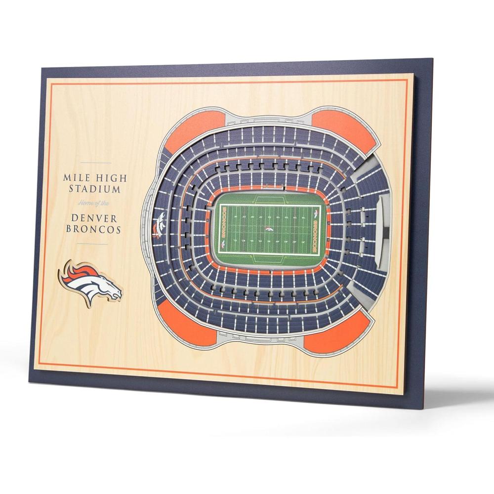 imageYouTheFan NFL 5Layer StadiumView Wall ArtDenver Broncos