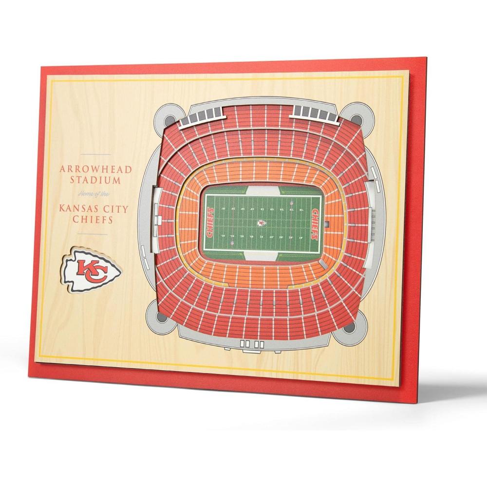 imageYouTheFan NFL 5Layer StadiumView Wall ArtKansas City Chiefs