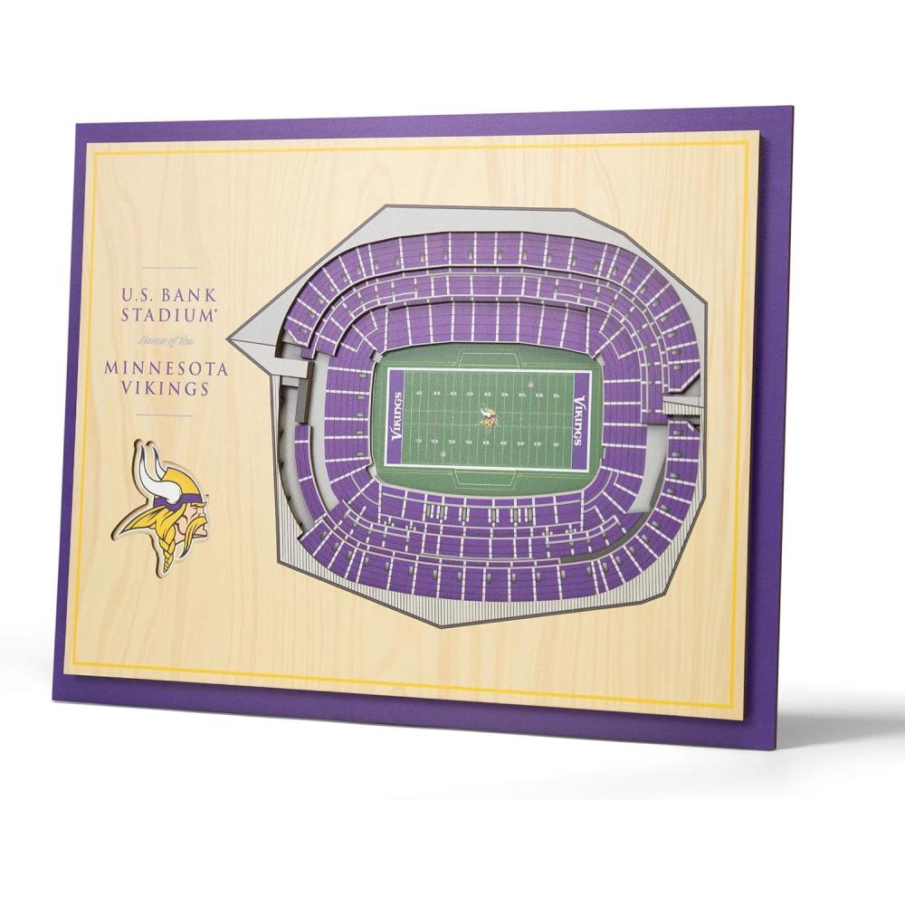 imageYouTheFan NFL 5Layer StadiumView Wall ArtMinnesota Vikings
