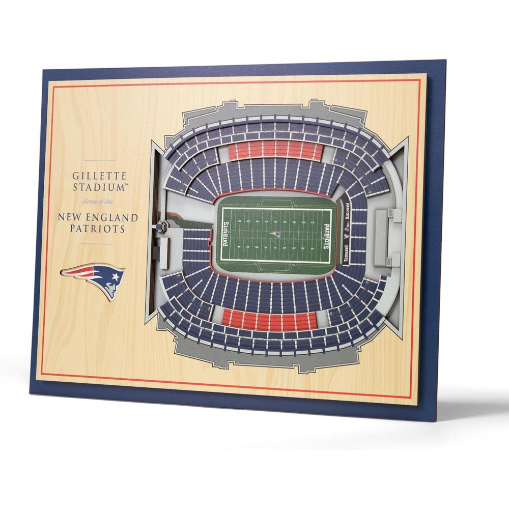 imageYouTheFan NFL 5Layer StadiumView Wall ArtNew England Patriots