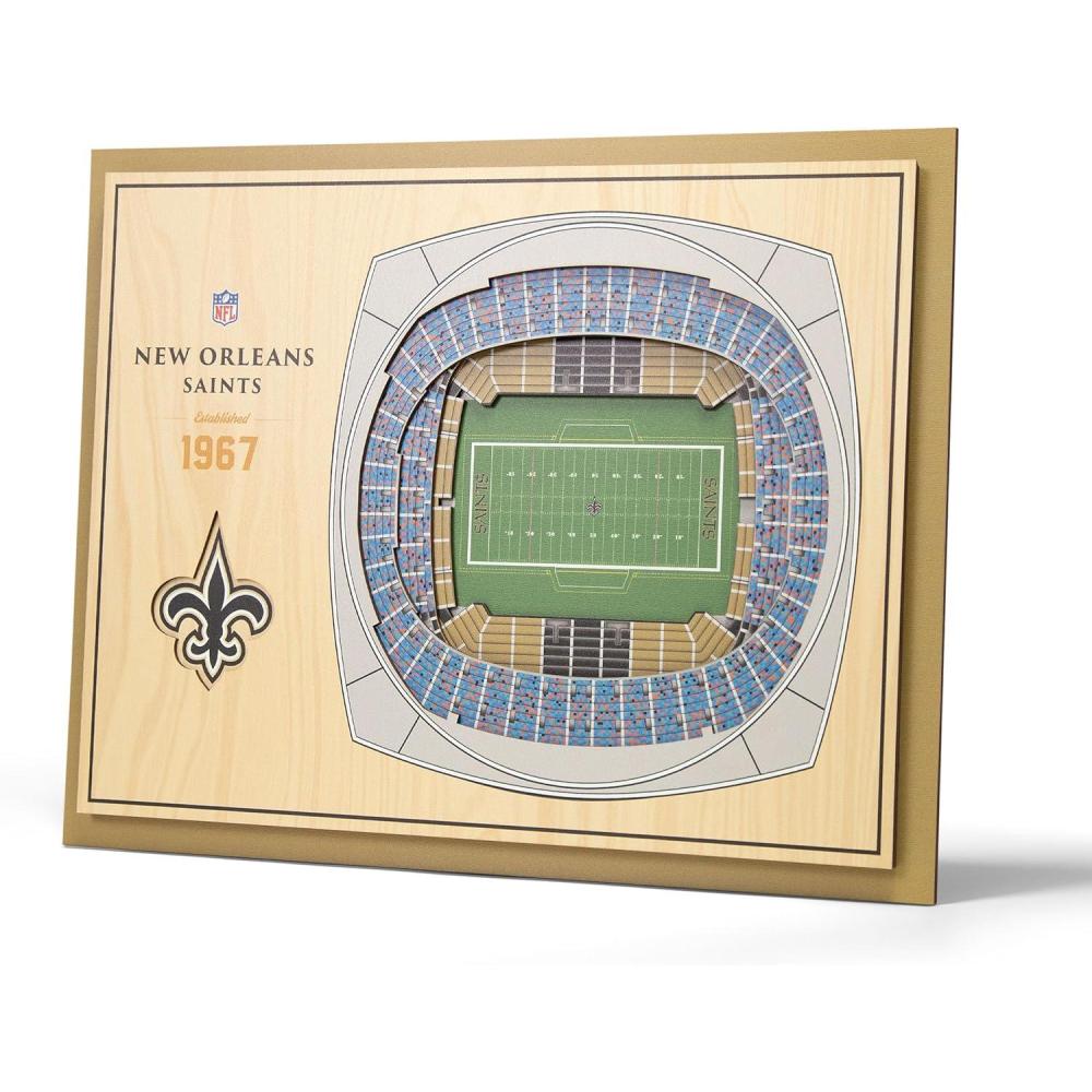 imageYouTheFan NFL 5Layer StadiumView Wall ArtNew Orleans Saints
