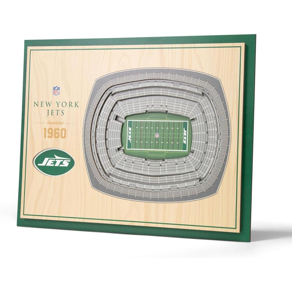 imageYouTheFan NFL 5Layer StadiumView Wall ArtNew York Jets