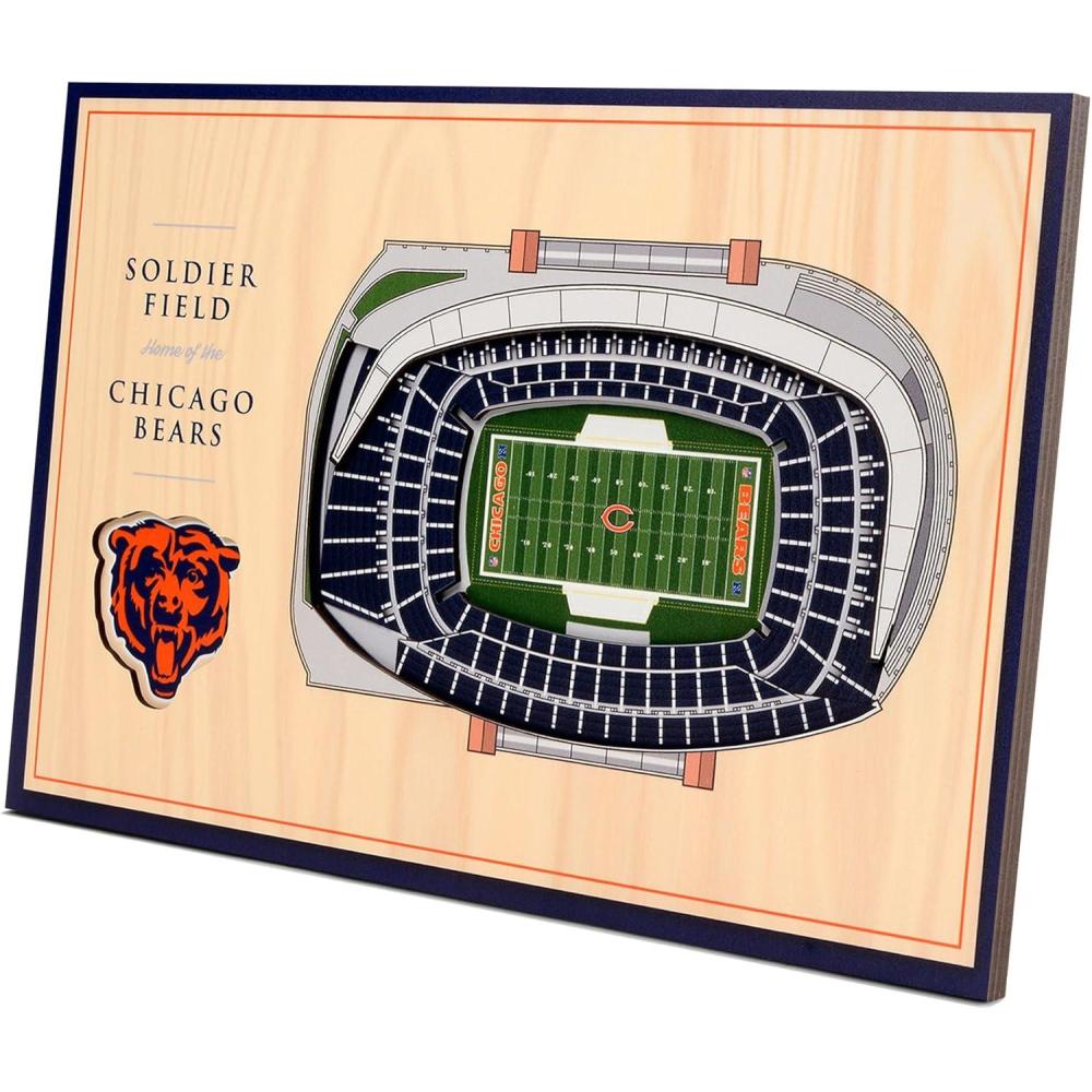 imageYouTheFan NFL Unisex 3D StadiumViews Desktop DisplayChicago Bears