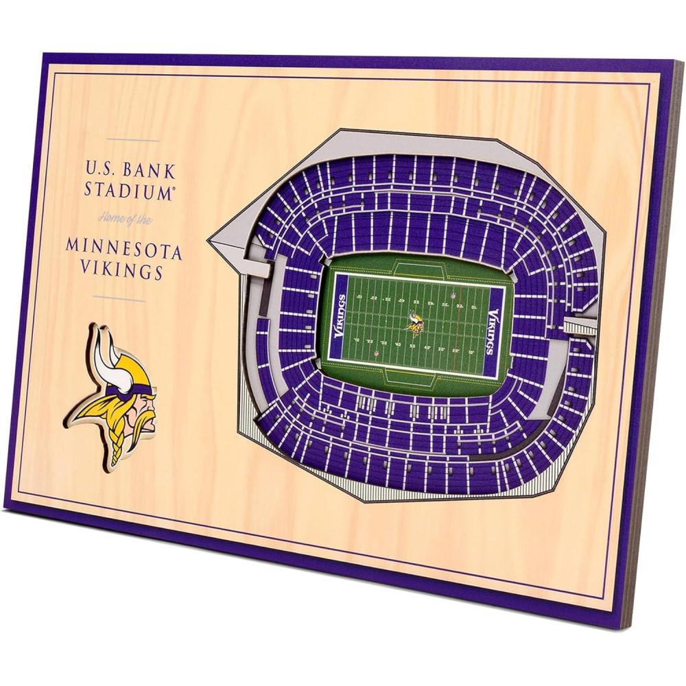 imageYouTheFan NFL Unisex 3D StadiumViews Desktop DisplayMinnesota Vikings