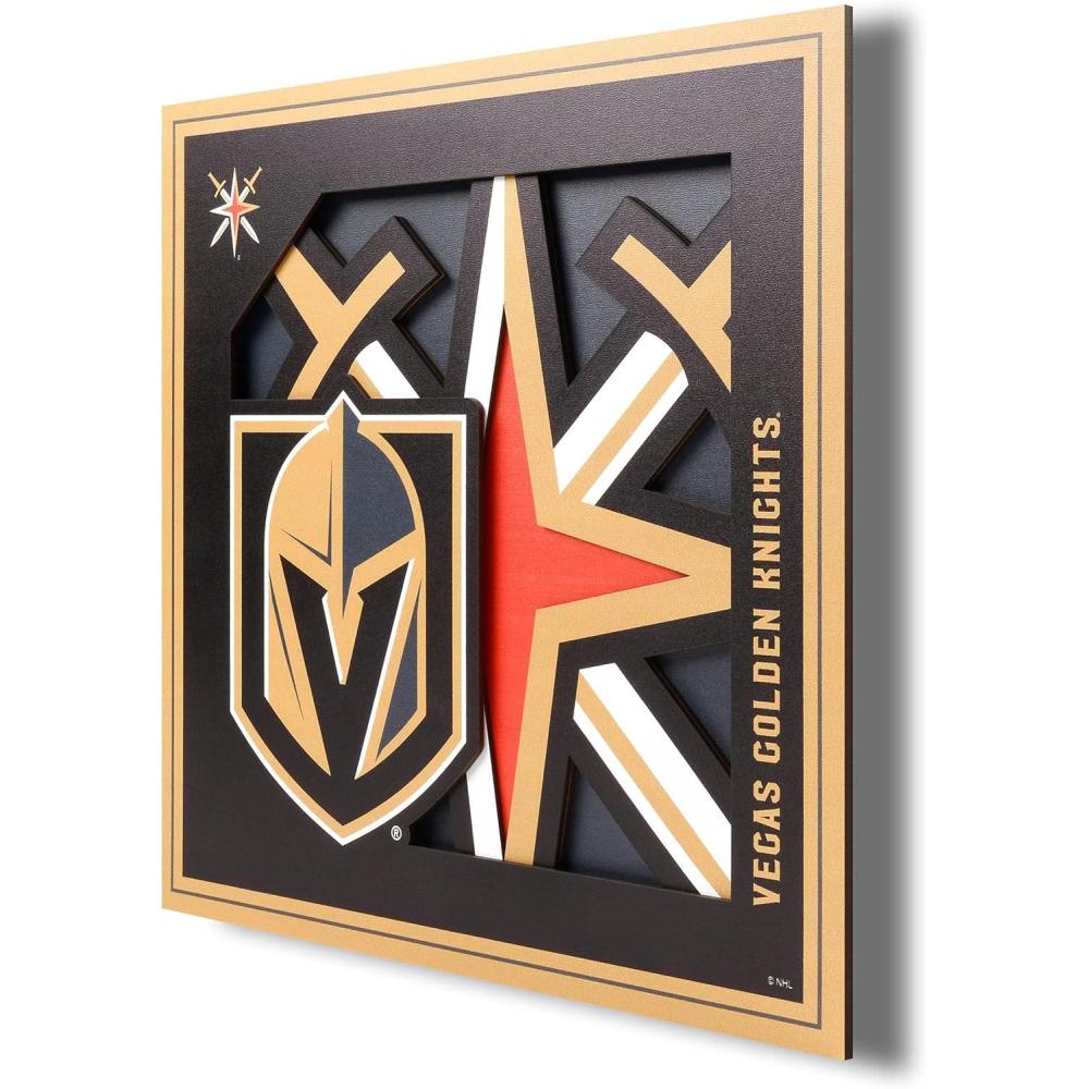 imageYouTheFan NHL 3D Logo Series Wall Art12x12Vegas Golden Knights