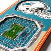 YouTheFan NFL 3D Stadium Banner – 6×19(Miami Dolphins)