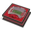 YouTheFan NCAA 3D StadiumView Coasters(Arkansas Razorbacks)
